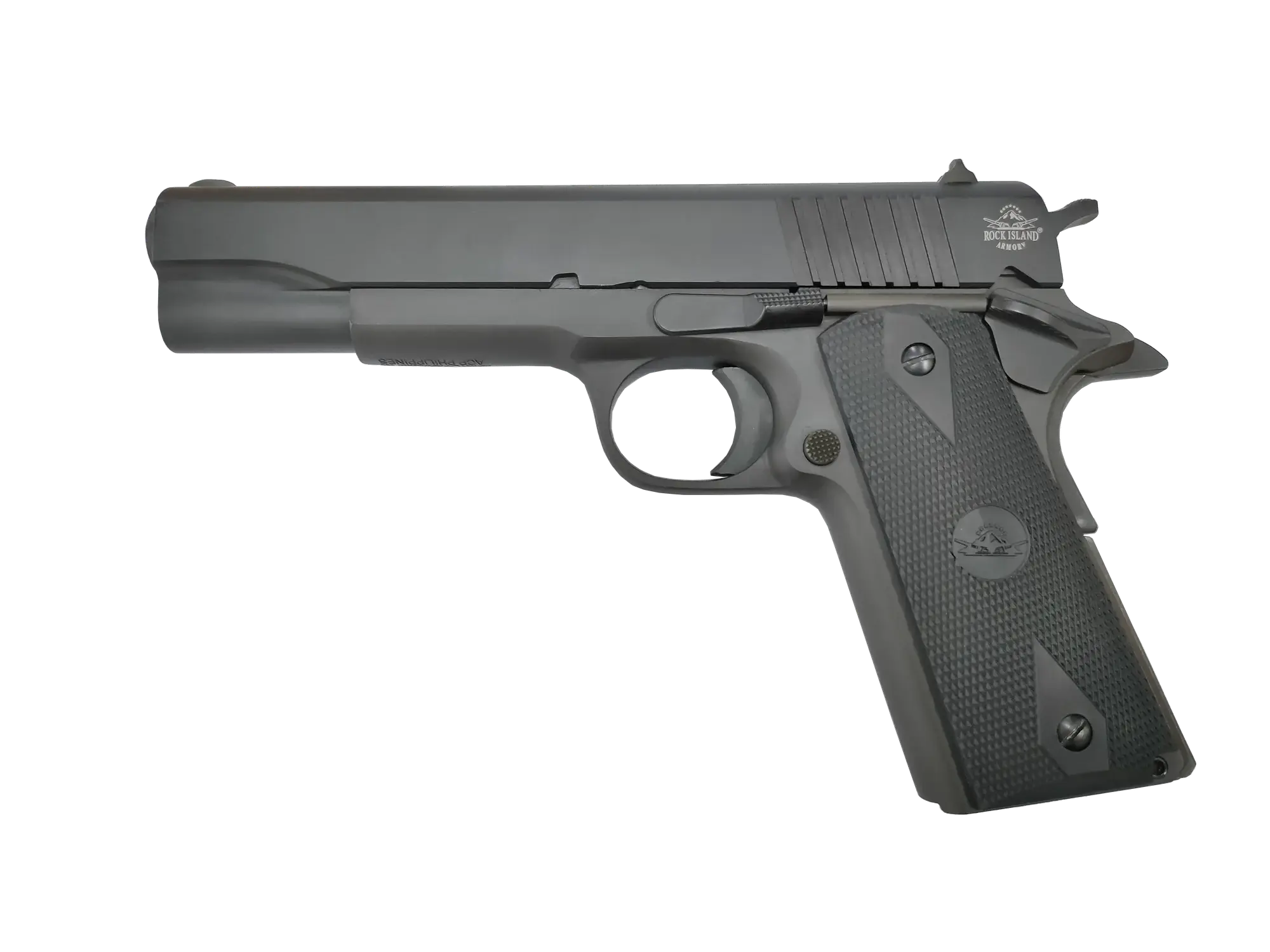 GI Standard with combat hammer and MR3 trigger assembly 10mm 8rd Lipseys Exclusive, Parkerized – left side view