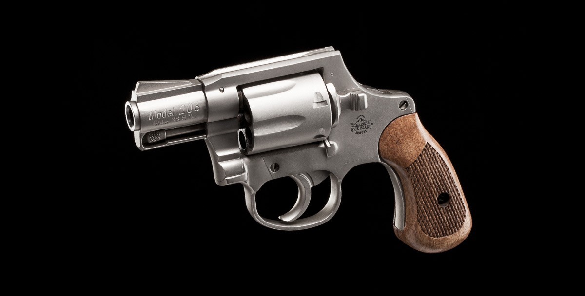 Revolver M206 Matte Nickel 38spl left angle