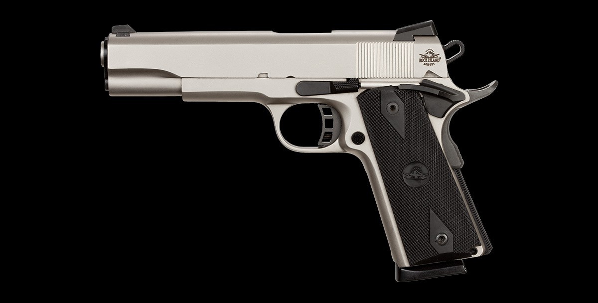 ROCK Standard Matte Nickel FS 45ACP left profile