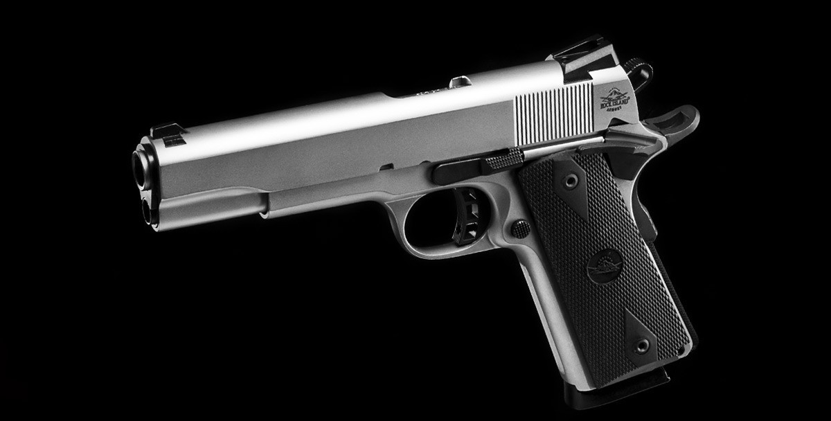 ROCK Standard Matte Nickel FS 45ACP leftangled