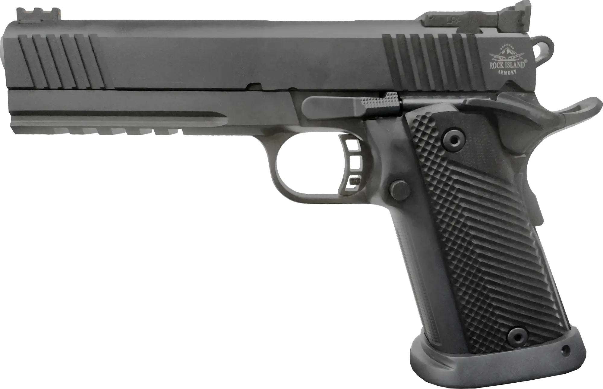 PRO Ultra Match HC 9mm 17rd, Black Parkerized – left side view